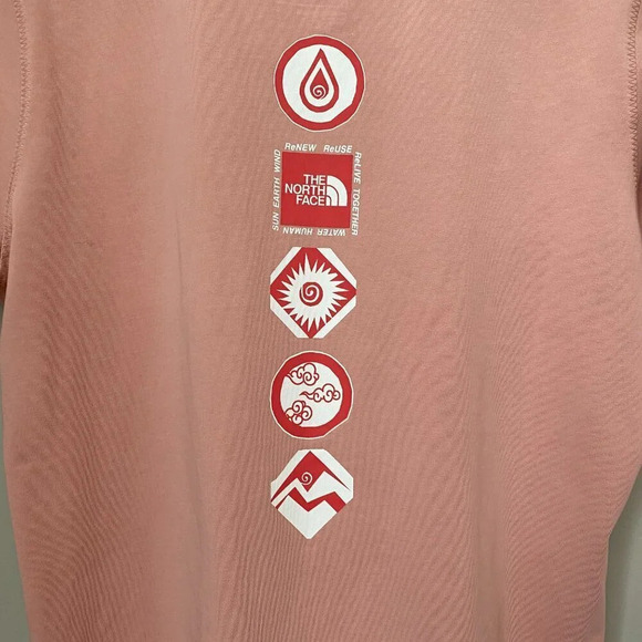 NWOT The North Face Womens Large Himalayan Bottle Short Sleeve Pink Logo T-Shirt - Picture 13 of 16
